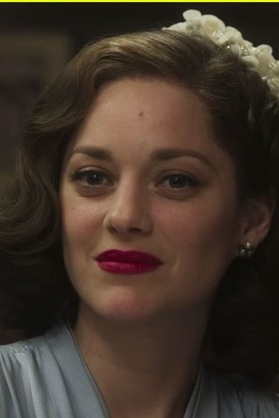 Marion Cotillard in Allied wearing a wig made by Ray Marston Wig Studio